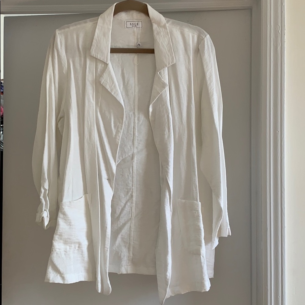 Sage the label white blazer